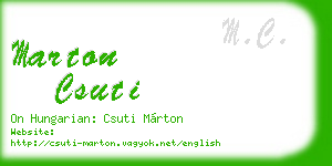 marton csuti business card